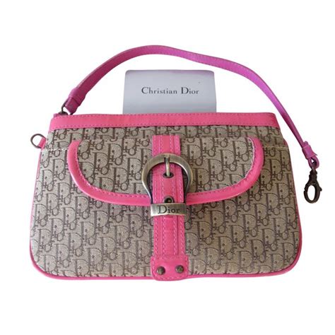 christian dior pink clutch bag